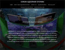 Tablet Screenshot of carlinaquariums.com